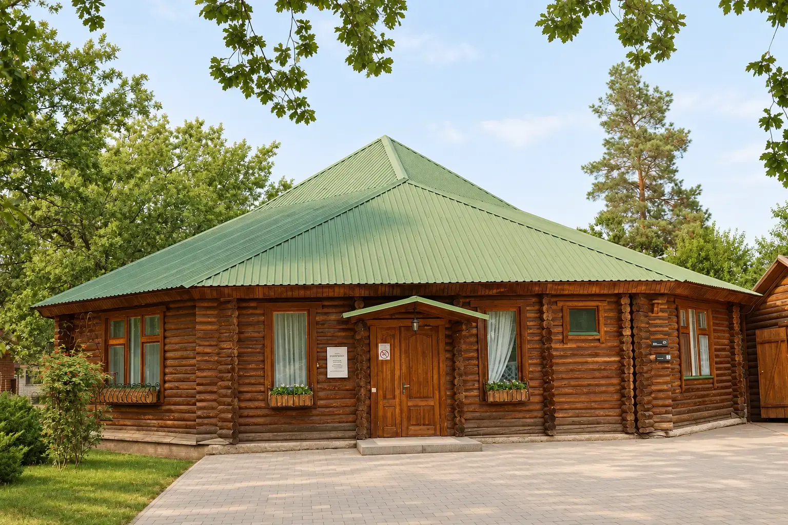 Главное деревянное здание комплекса